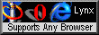 Supports any browser